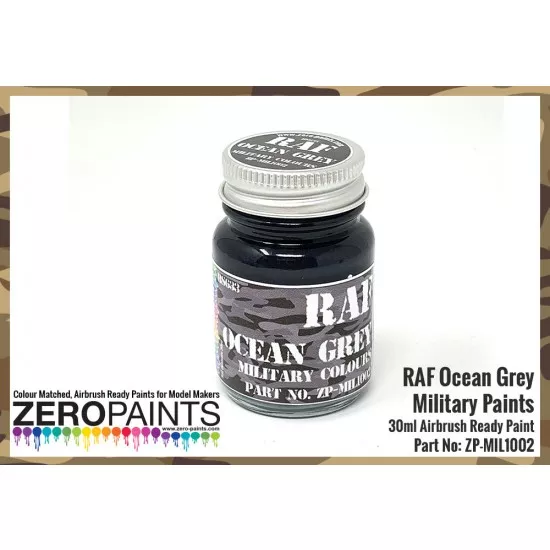 Zero Military Colour Paint - RAF Ocean Grey BS633 (30ml) Zero Paints MIL1002