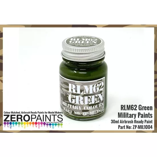Zero Military Colour Paint - RLM62 Green (30ml) Zero Paints MIL1004