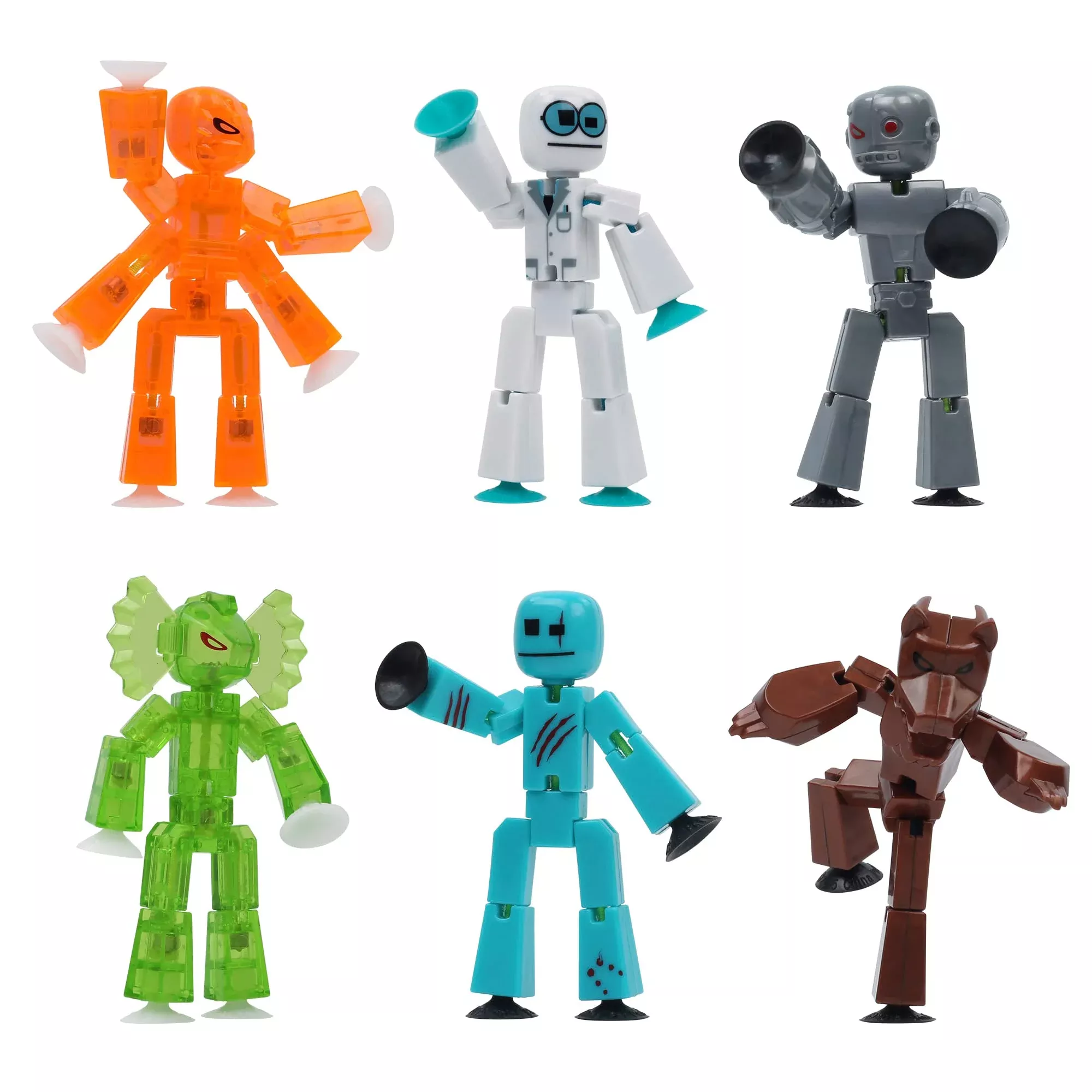 Zing Stikbot Cyborg & Werewolf Pack - 6 Piece Assortment,